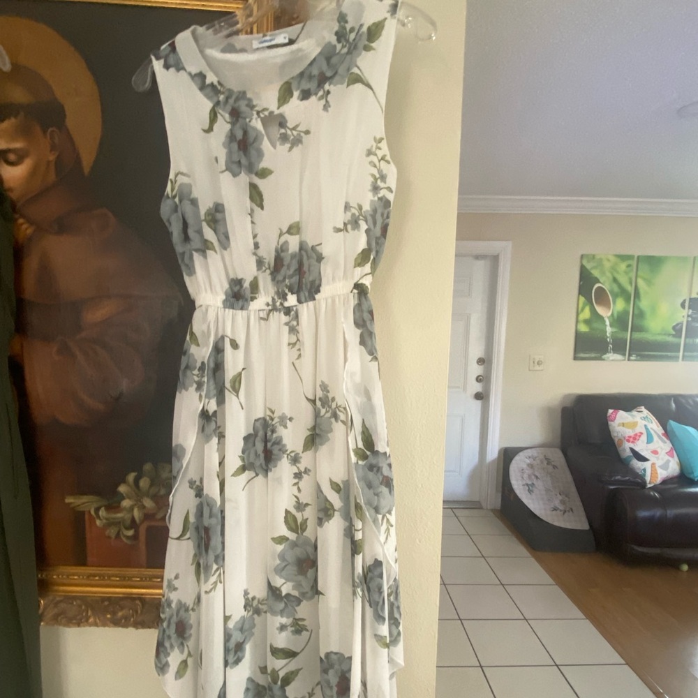 Valleygirl Cream Sleeveless V-Neck Sundress Wedding Guest